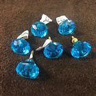 433086 Hobby Lobby Blue Flare Cut Glass Knobs Drawer Cabinet Cupboard