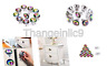 43338-4184 Shopline Pieces Colorful Crystal Glass Drawer Knobs Door Pull Handle