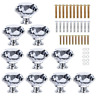 43398-29965 Melodie Direct Diamond Crystal Glass Cabinet Knobs Cupboard 736364390128