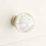 443810 Signature Hardware Laceda Round Crackled Glass Cabinet Knob
