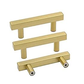 5 Pack Goldenwarm Gold Cabinet Pulls Brass Kitchen Hardware 2-1/2 Inch
