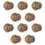 50217 The Renovators Supply 10 Cabinet Knob Antique Brass 1 Dia 671839619192
