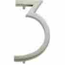 576572 Atlas Homewares Modern Avalon Collection 4.5 In Brushed Nickel Number 3 782808632064