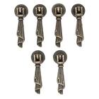 6 Pcs Vintage Pendant Pulls Antique Brass Knob Handles For Cabinet