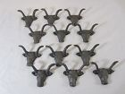 621213619751 Longhorn Unbranded 12 Cast Iron Cow Head Steer Drawer Cabinet Pulls Bull Texas Kitchen