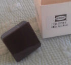 6377sn-x Cosmas Satin Nickel Black Glass Square Cabinet Knobs