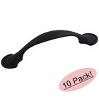 6632fb - Cabinet Pack Flat 10 Black Pulls Matte Cosmas Hardware