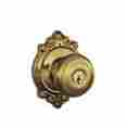 666052 Schlage Lock Company Brookshire Collection Antique Brass Georgian Keyed Entry Knob New 043156452866