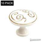 667797869618 Eliseo Pack Door Knob Pull Handles Ivory White