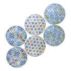 668464646 Handmade Set Of Blue And Yellow Watercolor Print 722589224195