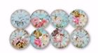 678928 Handmade Set Of Blue Shabby Floral Clock Face 0757347590977