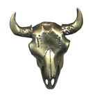 681182 Sierra Lifestyles Antique Brass Buffalo Skull Cabinet Knobs 665416811826