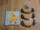 739-1 Amerock Drawer Pull Set Of With Screws Brass Vintage