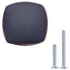 841710161625 Rounded Square Knobs Cabinet Knob Diameter Oil Rubbed