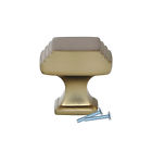 86295us4 Emtek Geometric Square Satin Brass Kitchen Cabinet Dresser 609792655216