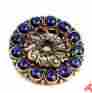 882-3h Carpe Diem Hardware Cach Escutcheon W Swarovski Crystals Antique Brass