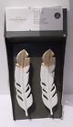 885785007501 Threshold White Brass Feather Drawer Pull Distressed Packaging