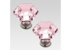 885785028919 Threshold Pink Acrylic Faceted Knob Set New In
