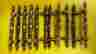 9583 Ajax Lot Of 11 Nos Vintage Brass Dresser Drawer Cabinet Pull Handle Furniture