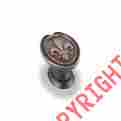 959-dbac Jeffrey Alexander Box Of 10 Fleur-de-lis Cabinet Knobs Dark Brushed Copper Finish
