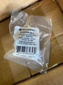 96 Pack Brainerd Classic Button 1-3/16-in Matte Black Round Cabinet Knob New