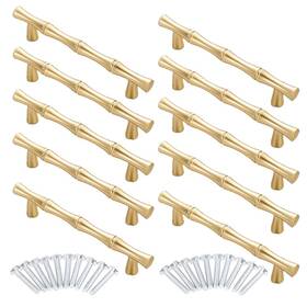 Achnau 727431685858 10pcs Cabinet Handles Hole Centers 3-3/4 Inch Shape Kitchen Cupboard Dresser Clo