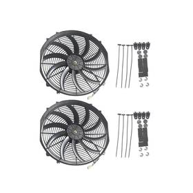 Snsa17-2fan001 Adrinfly 16 Inch Universal Slim Push Pull Radiator Cooling Fan 2-pack