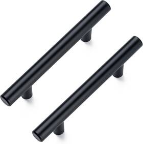 Aegero 761857044349 30 Pack Cabinet Pulls Matte Black Stainless Handles For Kitchen And Bat