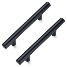 Aegero 761857044486 10 Pack Cabinet Pulls Matte Black Stainless Handles For