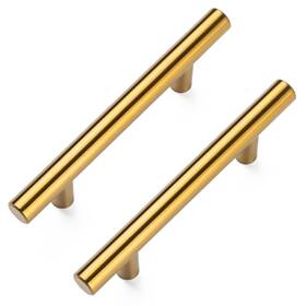 B0dwx3v2lr Aegero 25-pack 3 Inch Cc Brushed Brass Cabinet Pulls 5 Overall Stainless Handles