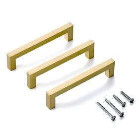 Aibeli 768502136008 20 Pack Gold Cabinet Pulls 5 Inch Hole Centers Brushed Kitchen D