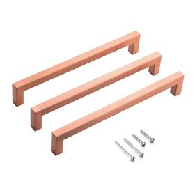 Aibeli 774980051764 10 Pack Cabinet Handles 8 Inch Brushed Copper Square Pulls Dresse