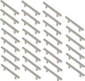 Aimyoo 445043283295 Cabinet Handles - Pack Of 30 Stainless Steel T Bar Drawer Pulls Cupboard
