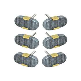 Ajuny 903605868995 Set Of 6 Marble Door Cabinet Knobs - Vintage Decorative Wood Kitchen