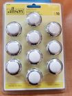 Al-265 Allison Pack Pk Chrome White Cabinet Knobs New