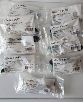 Allen Roth 654880012969 And Drawer Pulls Handles Aged Bronze Finish Lot Of 9 New