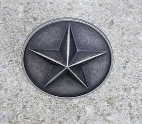 Z2229-d38-aimd Allen Roth 6 Lone Star Round Cabinet Knobs Matte Pewter 1.48 Inch - 2 Size Screws