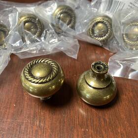 Bp53471-bb Allison 026634153073 Burnished Brass Rope Design Drawer/door Knob Lot Of 10