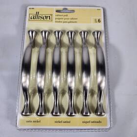Al-450 Allison 035061632570 6 Satin Nickel Handles Cabinet Pulls 5 Inch Length - New