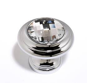 C211 Alno 785584011955 Chrome Cabinet Knob Clr Pc Crystal 1.25 In Mushroom