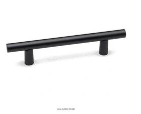 A2802-35-mb Alno Vita Bella 3 1/2 Inch Pull Smooth Bar Matte Black