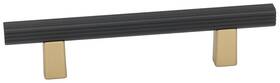 A2905-35-chp Alno A2905-35-chp/mb A2905-35 Quadrato 3-1/2 Inch Center To Modern Grooved - Champagne /