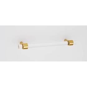 A860-8-pb Alno A860-8-pb/nl Contemporary Acrylic 8 Inch Pull Unlacquered Brass