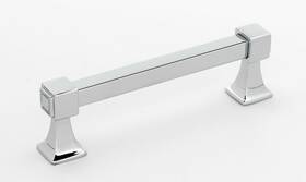 A985-4-pc Alno Polished Chrome Cube 4 Inch Center To Handle Cabinet Pull New