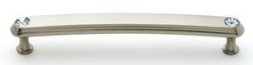 C211-6-sn Alno C211-6 Nickel Crystal 6 Inch Center To Bar Cabinet Pull
