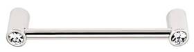 C715-6-pc Alno C715-6 Chrome Contemporary Crystal 6 Inch Center To Handle Cabinet Pull