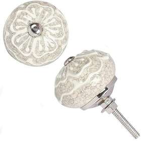 Alpha Living Home 767023779855 Set Of 12 Cabinet Knobs Ceramic Drawer Kitchen Cupboard Pull Dresser Dia. 2.0
