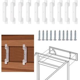 Alphadesignluxe 739608222049 False Front Cabinet Clips 4 Inch Set Of 10 With Screws Drawer Fast
