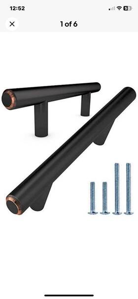 Ah-0517 Alpine Hardware Premium Solid Euro Style Bar Handle Pull-25pack 5 Inch Hole Center And 7 1/2