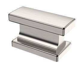 Alzassbg 680465911693 10 Pack Brushed Satin Nickel Cabinet Knobs 1.46 Inch37mm Hardware Rect